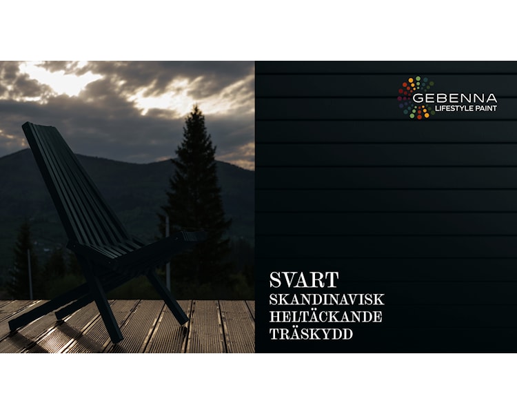 SV SVART farvekort skandinavisk heltäckande träskydd